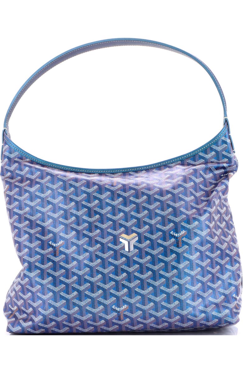 Pre-Owned Goyard Boheme Hobo Iridescent Coated Canvas, Main, color, Blue