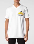 PHILIPP PLEIN T-Shirt V Neck Ss Bombing Graffiti Men