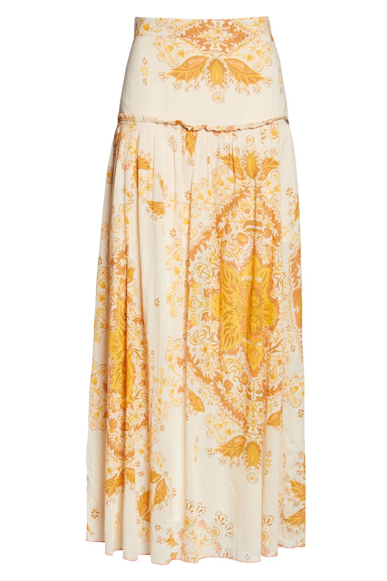Farrah Drop Waist Maxi Skirt, Alternate, color, IVORY COMBO