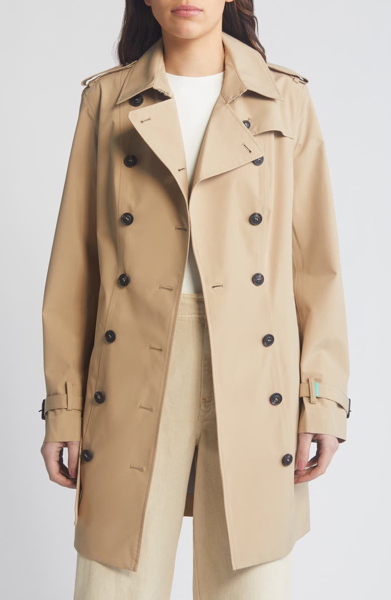 Save The Duck Audrey Waterproof Trench Coat, Alternate, color, 