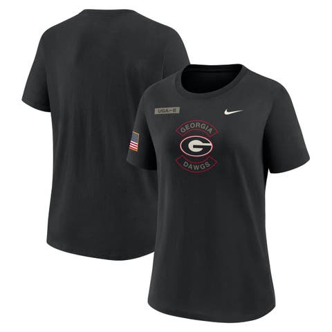 Women's Nike Black Georgia Bulldogs 2025 Military Appreciation Dri-FIT T-Shirt