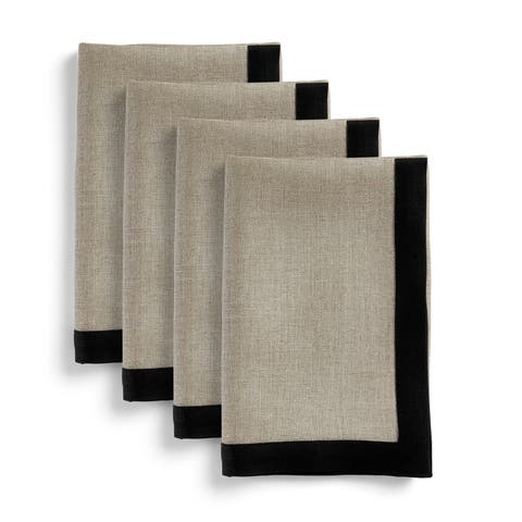 Linen Dinner Napkins Set of 4, 20 x 20" - Classic