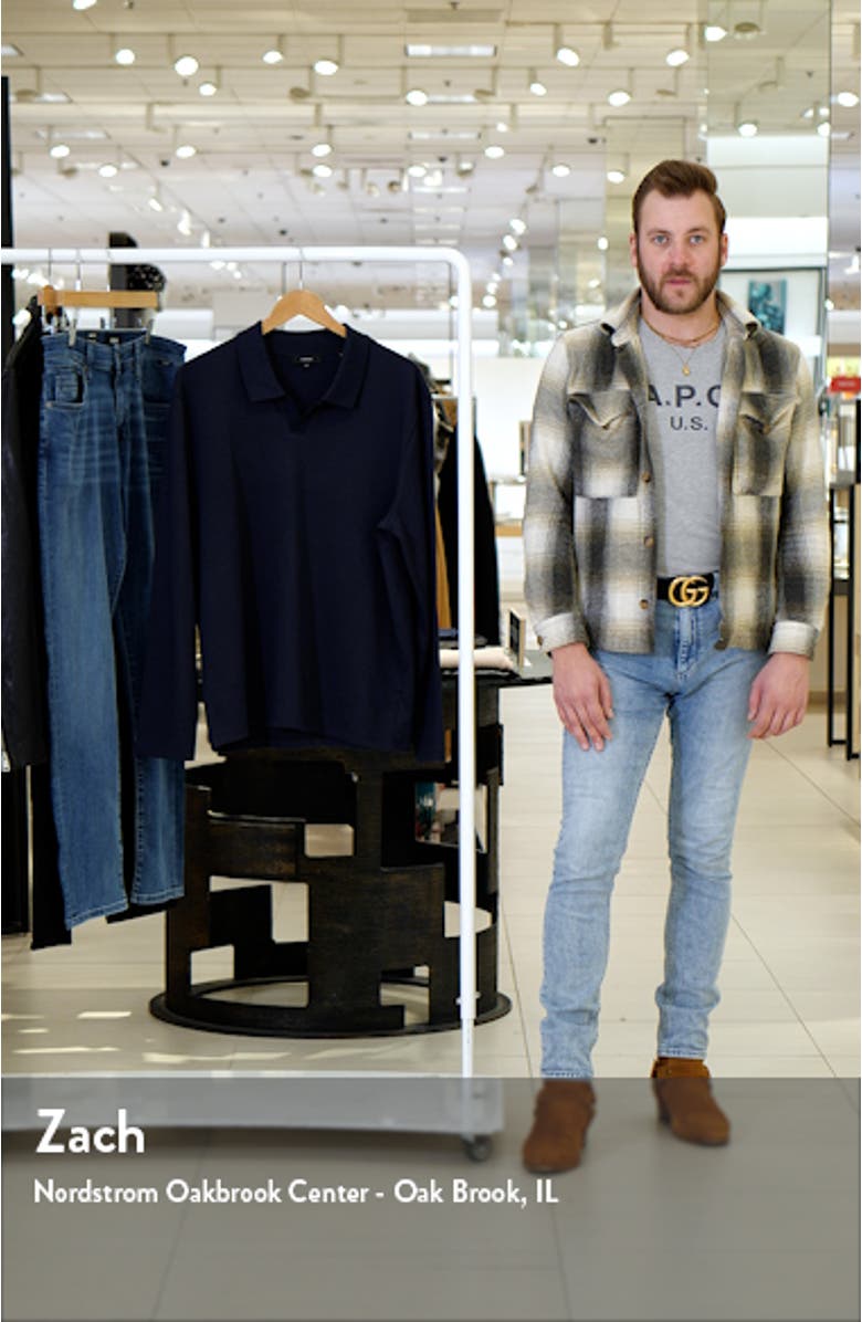 Milano Stitch Johnny Collar Long Sleeve Polo, sales video thumbnail