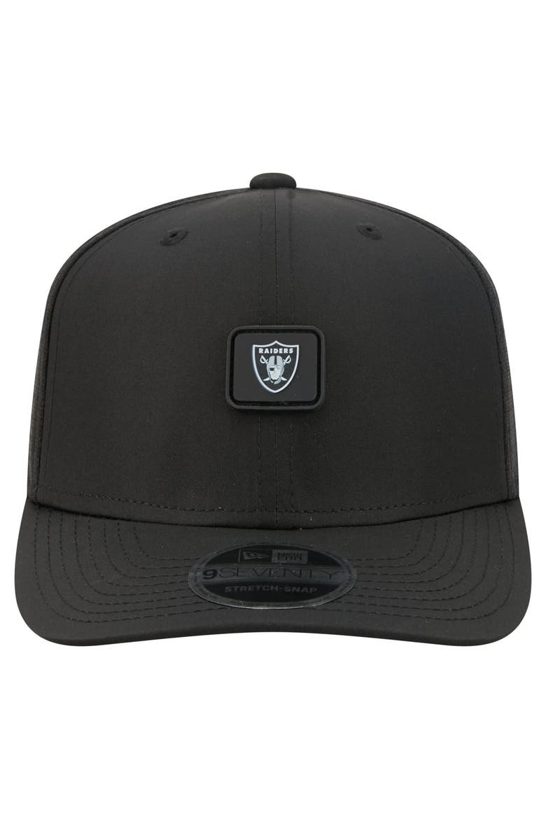 Men's New Era Black Las Vegas Raiders Micro Badge 9SEVENTY Adjustable Hat, Alternate, color, Black