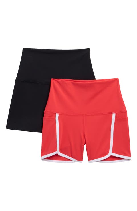 Lux 2-Pack High Waist Bike Shorts