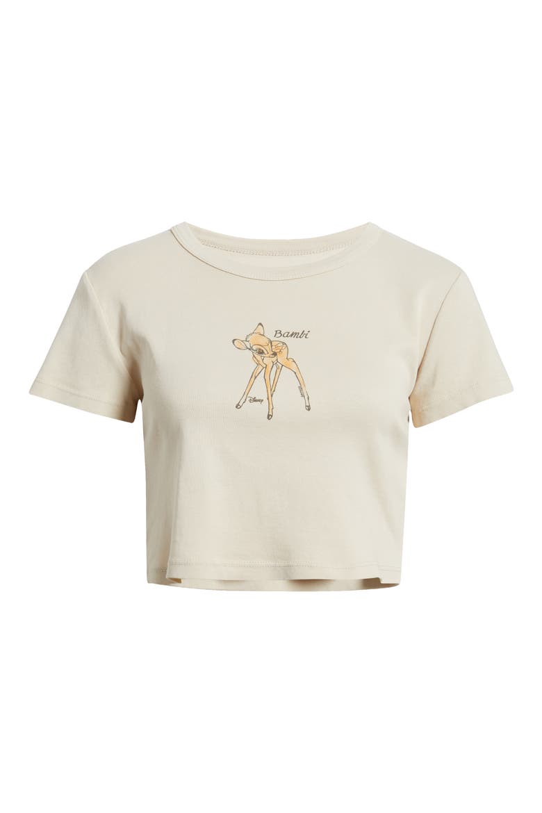 Disney® Bambi Crop Cotton Graphic Baby Tee, Alternate, color, CAMEL