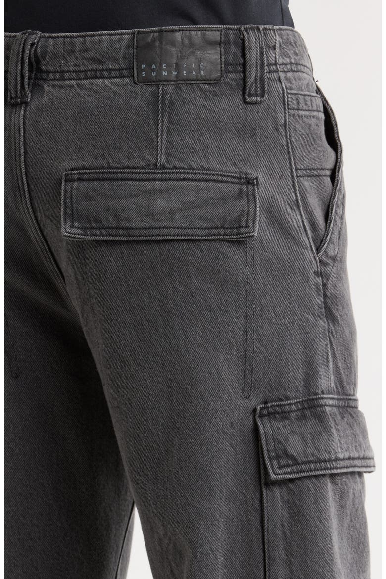 Adam Baggy Denim Cargo Pants, Alternate, color, BLACK