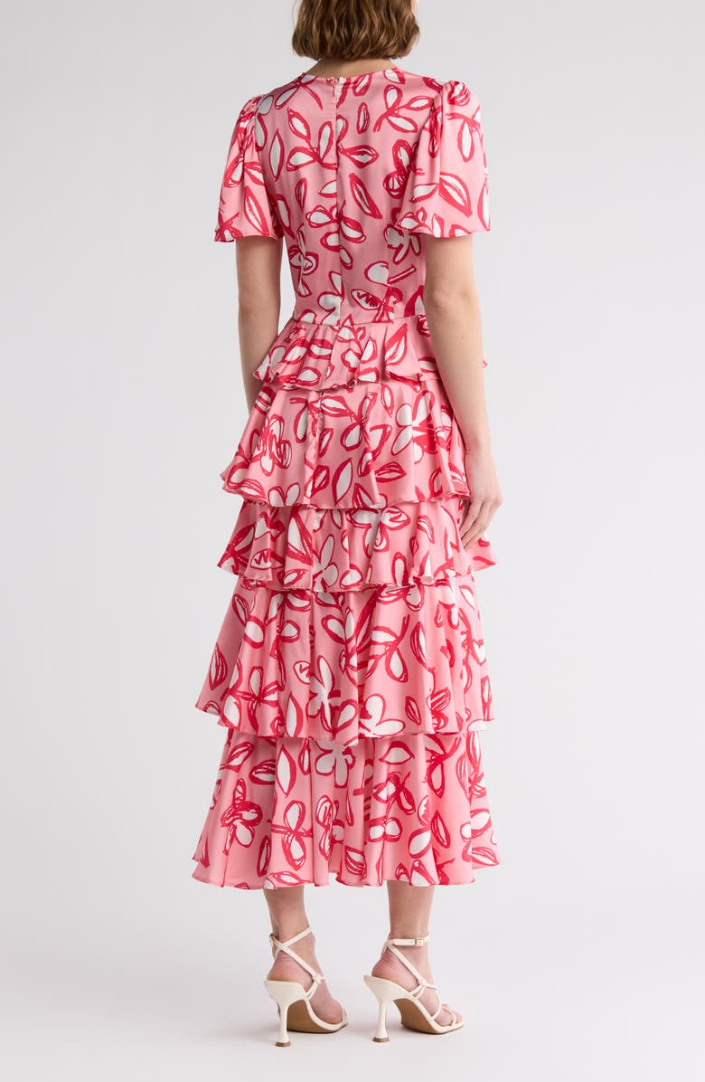 AREA STARS Tiered Maxi Dress, Alternate, color, Pink Floral