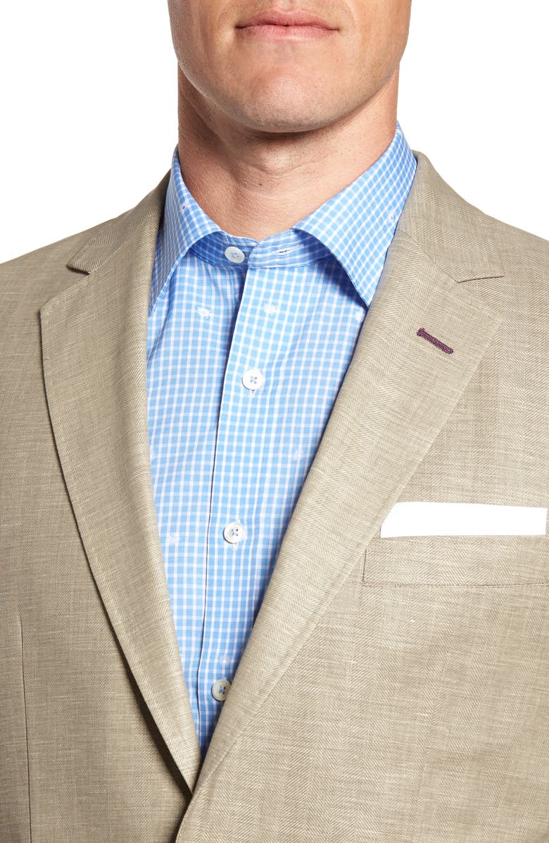 Bugatchi Cotton & Linen Blazer, Alternate, color, 