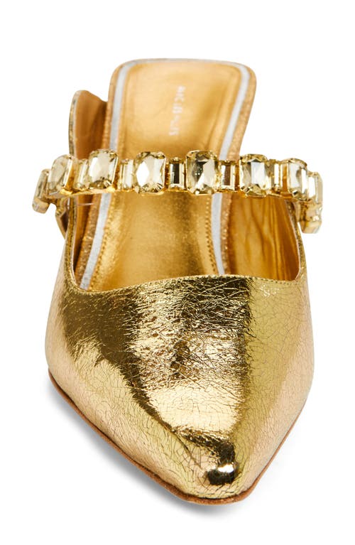 Kaanas Agatha Pointed Toe Pump In Gold