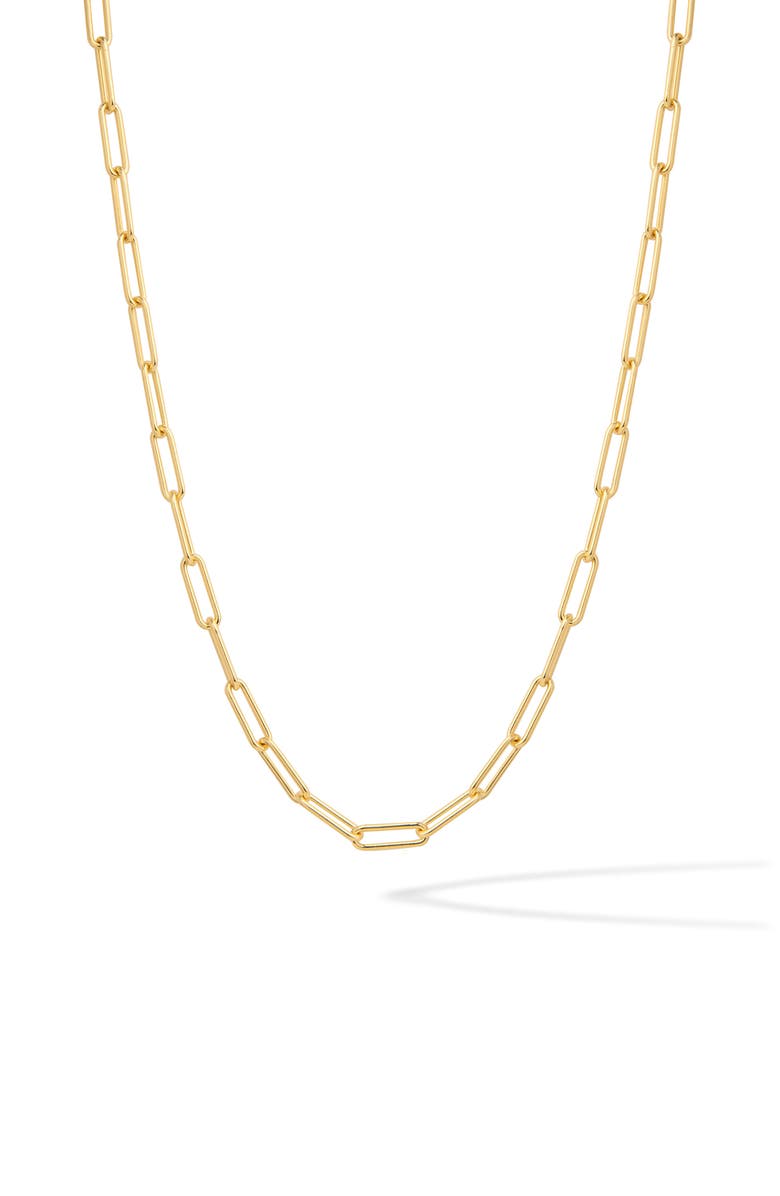 Vincero Paper Clip Chain Necklace, Main, color, Gold
