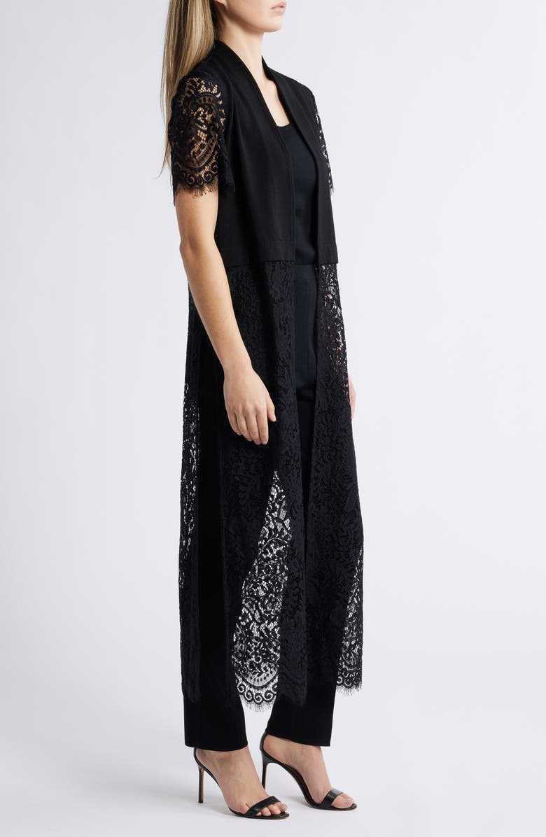 Ming Wang Heritage Fit Mixed Media Duster, Alternate, color, 