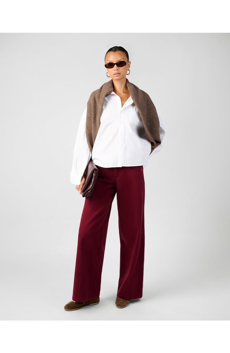 WeWoreWhat Relaxed Low Rise Baggy Pant, Alternate, color, Dark Cherry