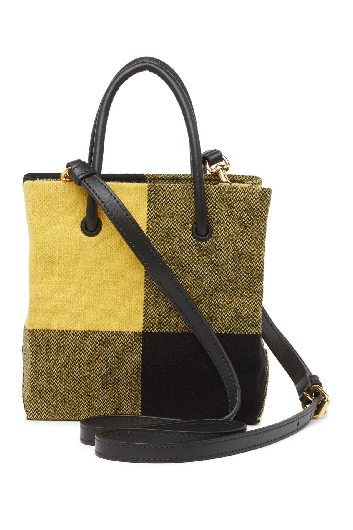 Moschino Plaid Print Logo Crossbody Bag, Alternate, color, 
