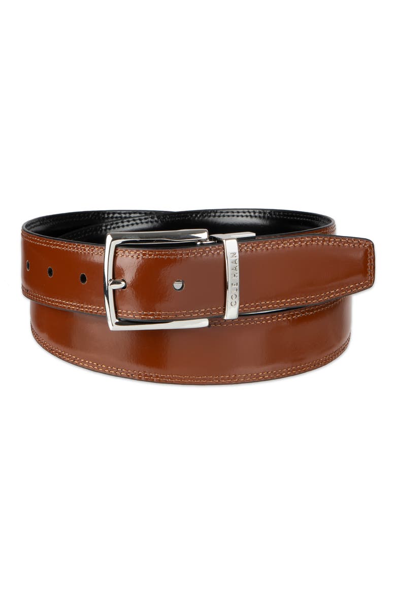 Reversible Leather Belt, Alternate, color, BLACK/ BRITISH TAN