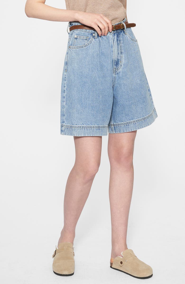 Bayeas High Waist Denim Bermuda Shorts, Alternate, color, Aurora