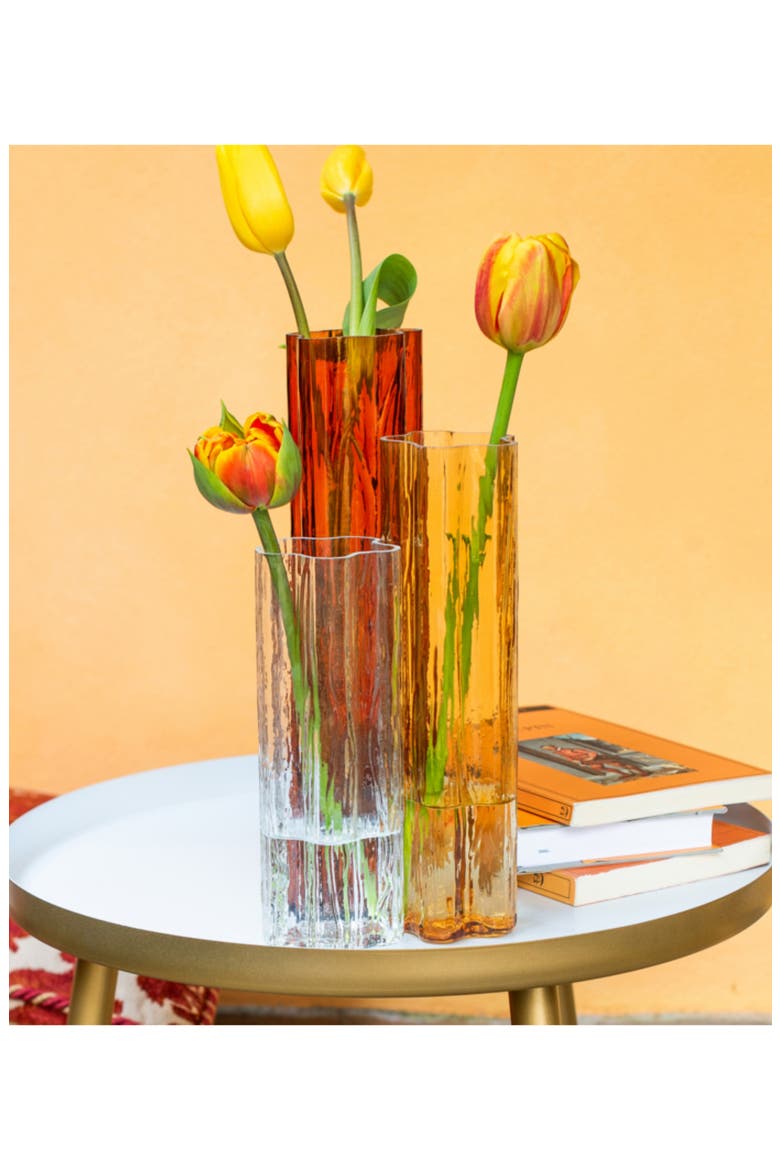 Flora Triple Glass Vase, Alternate, color, MEDIUM YELLOW