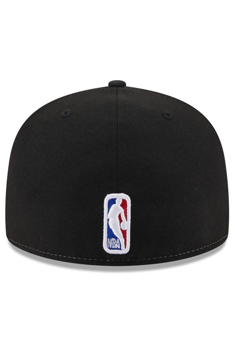 New Era Men's New Era White/Black Portland Trail Blazers Back Half 59FIFTY Fitted Hat, Alternate, color, 