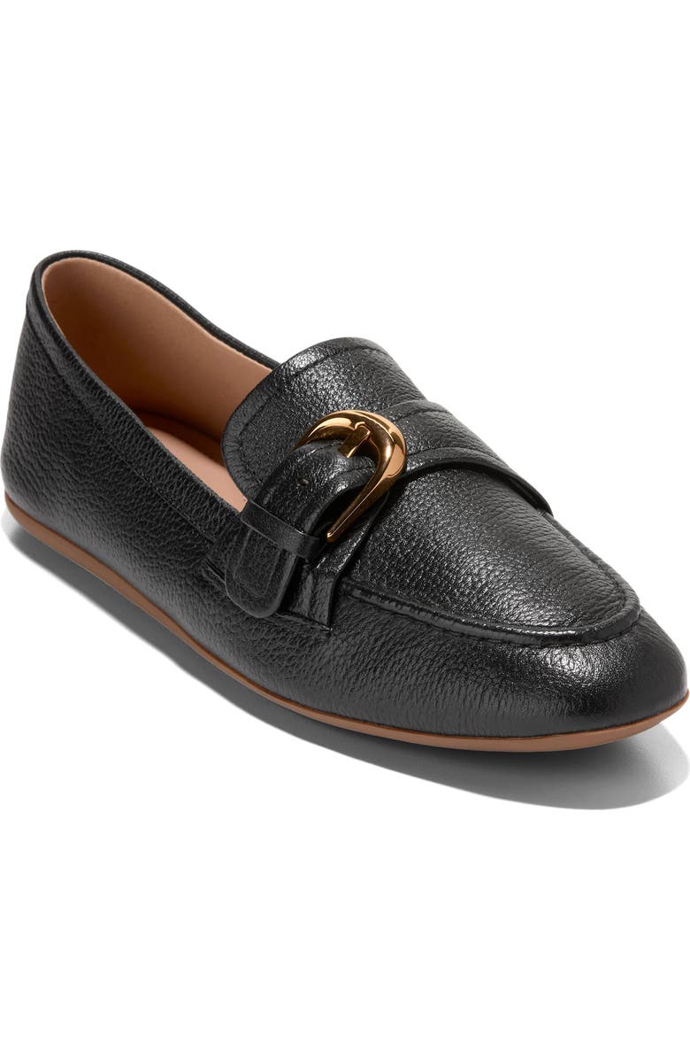 Cole Haan Grand Ambition Alette Buckle Loafer, Main, color, Black Tumbled Leather