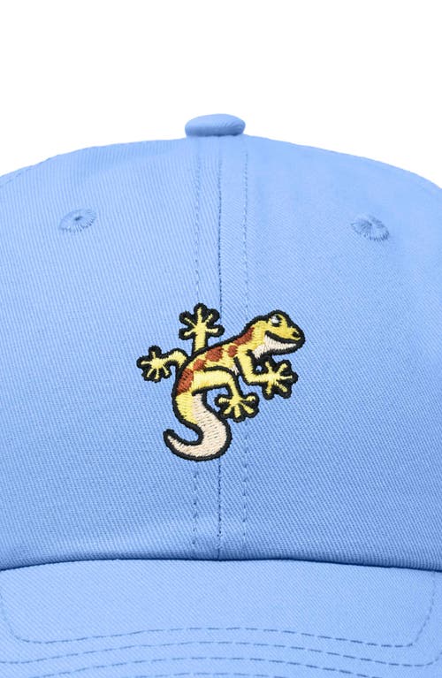Dalix Gecko Embroidered Casual Cap In Light Blue