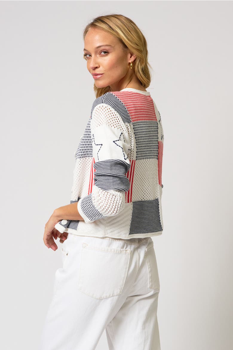 Ralph Quilt Patchwork Cardi, Alternate, color, RED/WHITE/BLUE