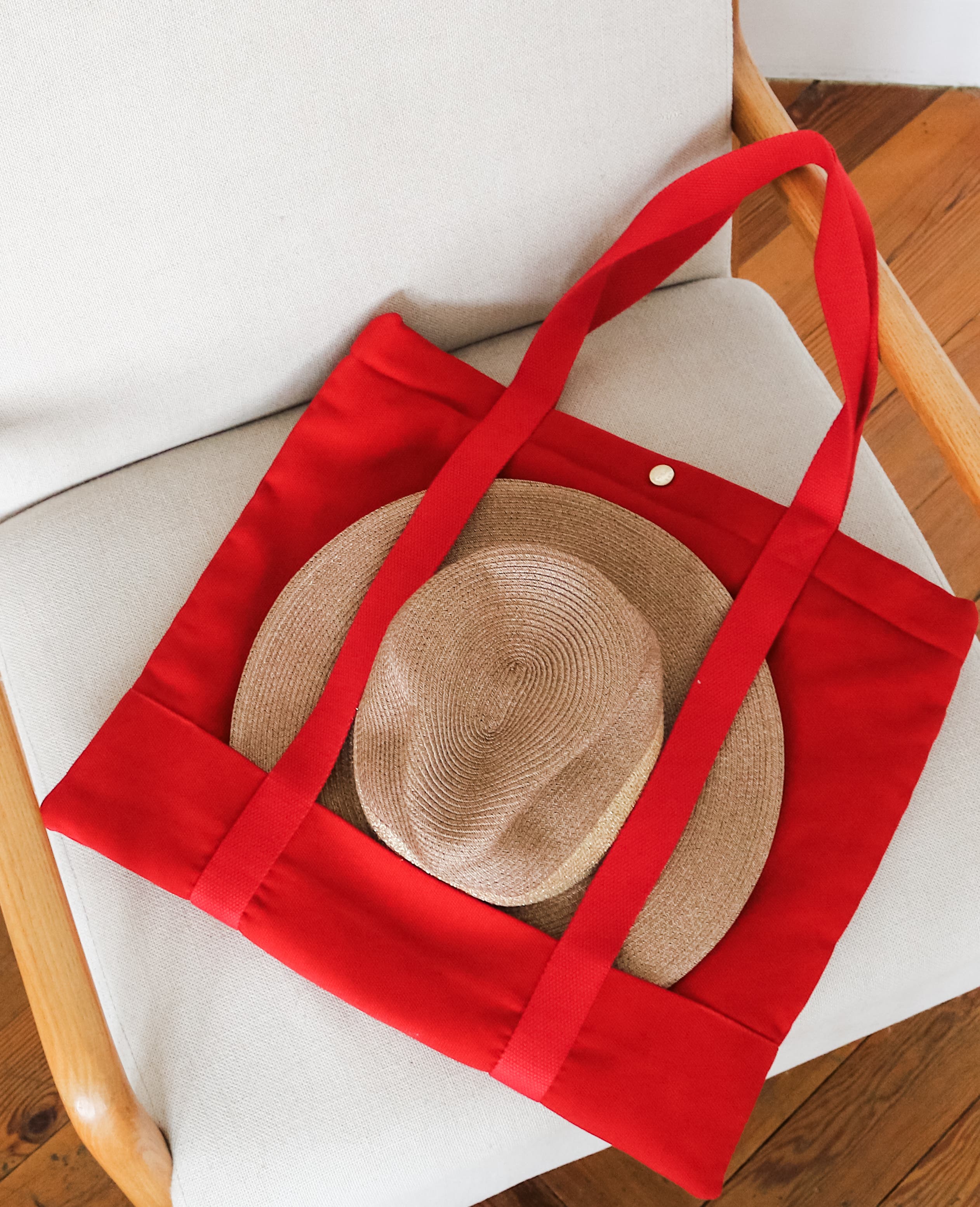 Parakalo Cotton Canvas Bag, Alternate, color, Red