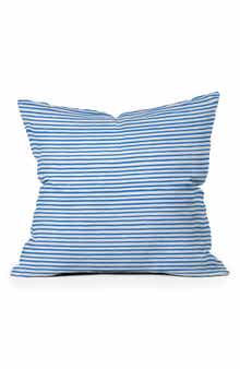 Blue Stripes Throw Pillow