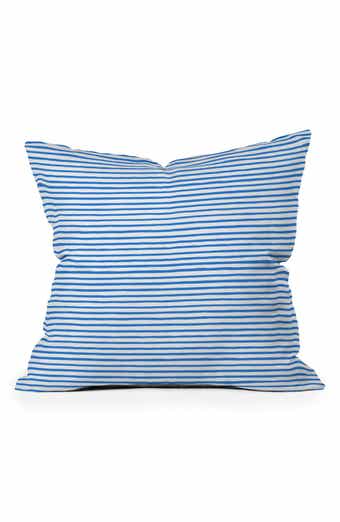 Blue Stripes Throw Pillow