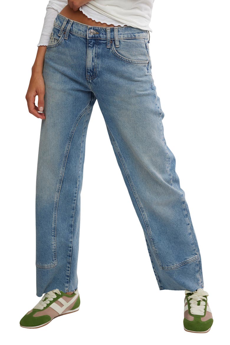 We the Free Risk Taker Raw Hem Straight Leg Jeans, Main, color, MANTRA
