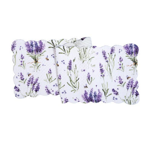 Lavender Fields Graphic Print 100% Cotton Quilted Table Runner 14" x 51"