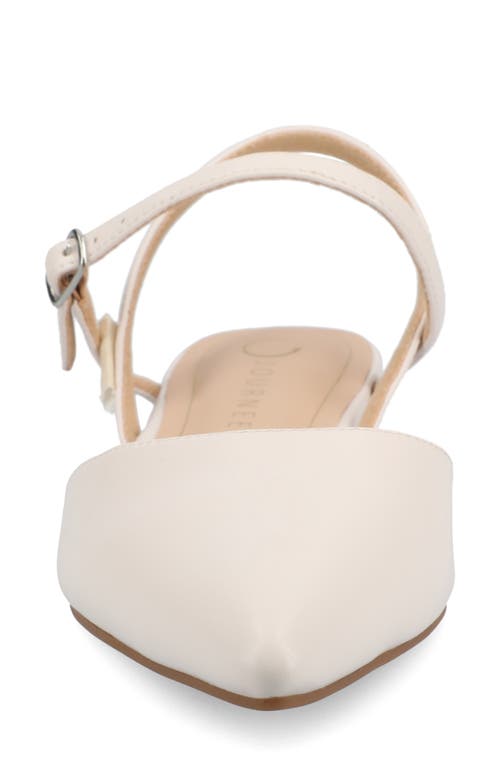 Shop Journee Collection Martine Supernatural Shades Slingback Flat In Bone