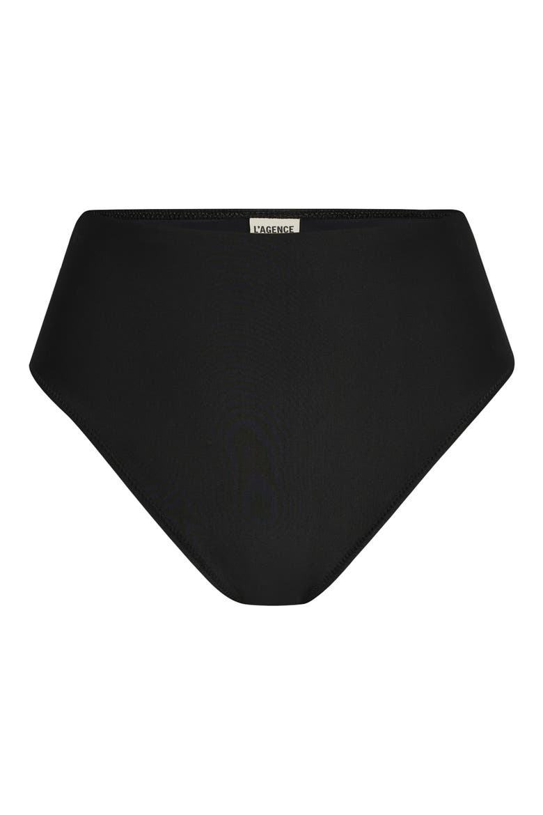 Vanessa High Waist Bikini Bottoms, Alternate, color, BLACK
