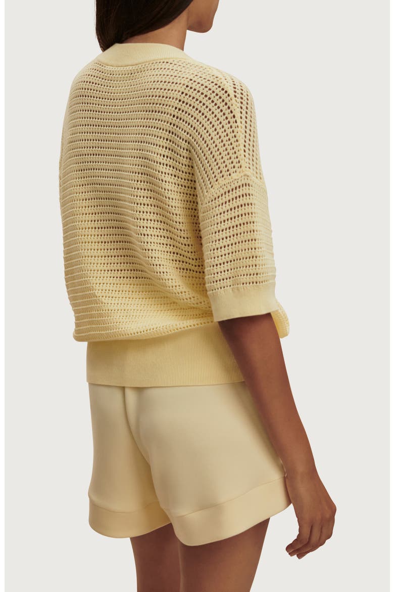 Callie Sheer Knit Cotton Top, Alternate, color, ANISE FLOWER