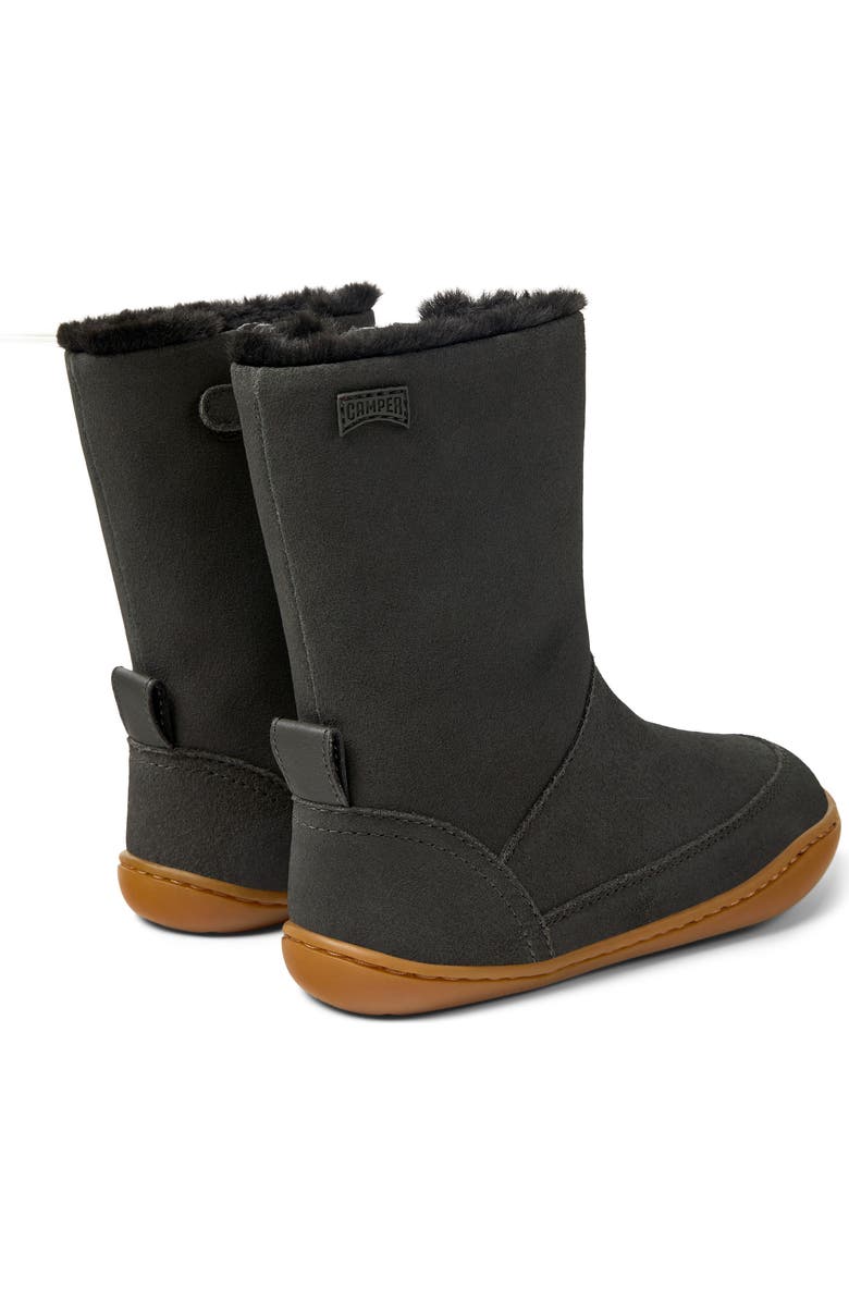 Camper Kids' Peu Cami Faux Fur Lined Boot, Alternate, color, Dark Gray