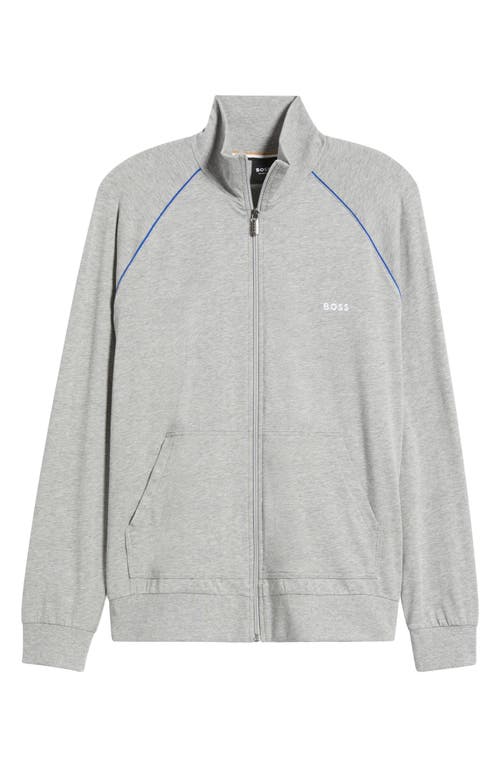Hugo Boss Boss Mixmatch Z 1 Knit Jacket In Medium Grey