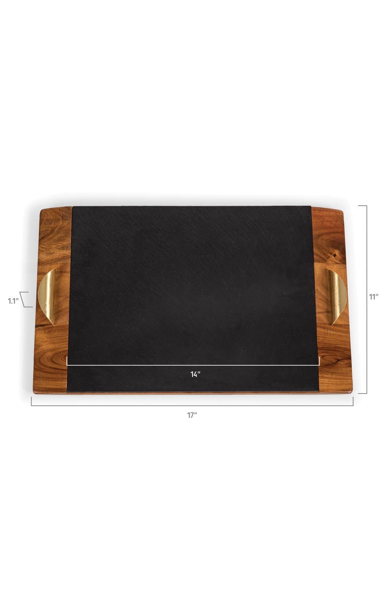 Picnic Time Covina Serving Tray, Alternate, color, Black