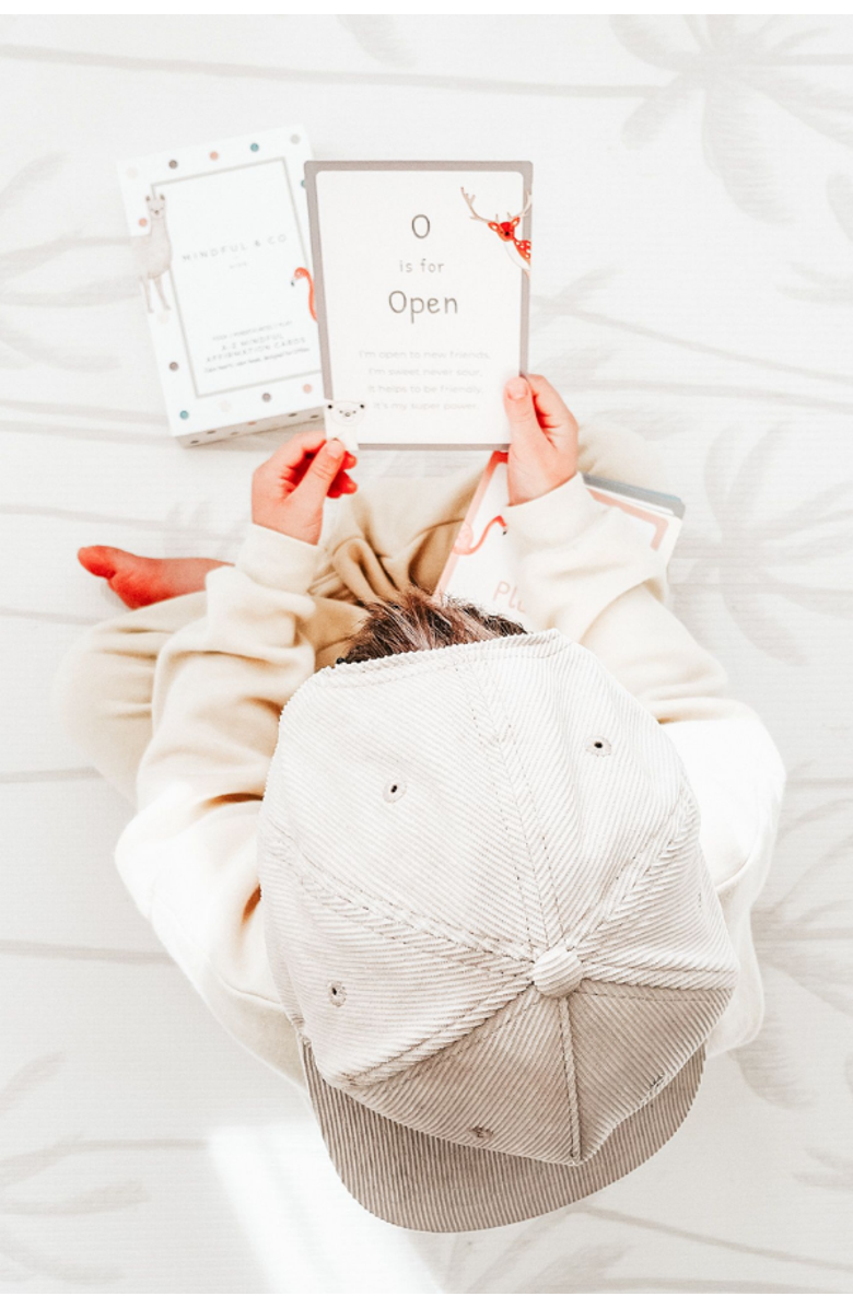 Mindful & Co Kids A-Z Mindful Affirmation Cards - Age 3+ Years, Alternate, color, White With Print