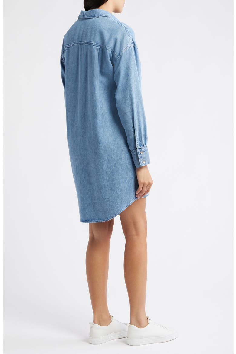 Long Sleeve Denim Button-Up Shirtdress, Alternate, color, NIGHT TIDE