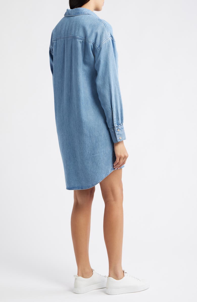 Cloth & Stone Long Sleeve Denim Button-Up Shirtdress, Alternate, color, Night Tides Wash