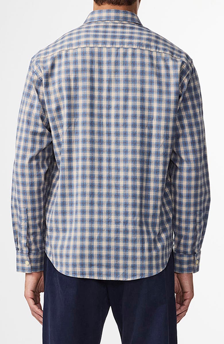 NN07 Deon 5465 Organic Cotton Button-Up Shirt, Alternate, color, Blue Check