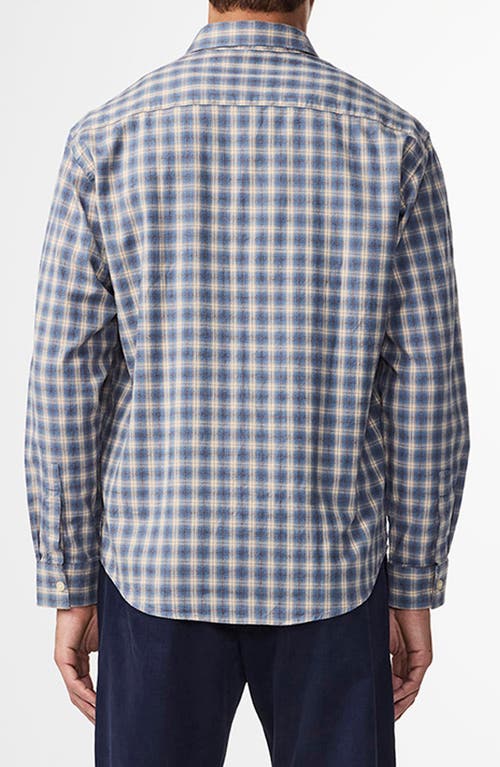 Nn07 Deon 5465 Organic Cotton Button-up Shirt In Blue