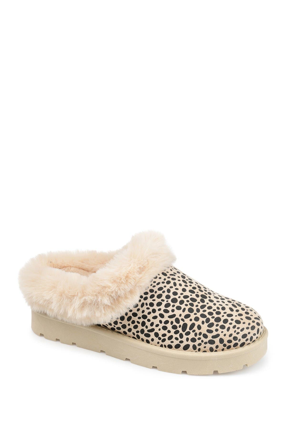 Journee Collection Whisp Faux Fur Trim Slipper, Main, color, 