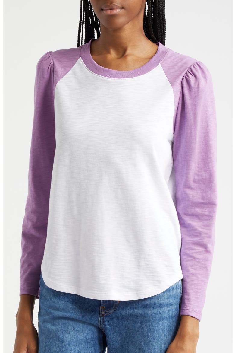 Mason Colorblock Baseball T-Shirt, Alternate, color, WHITE ORCHID DUSK