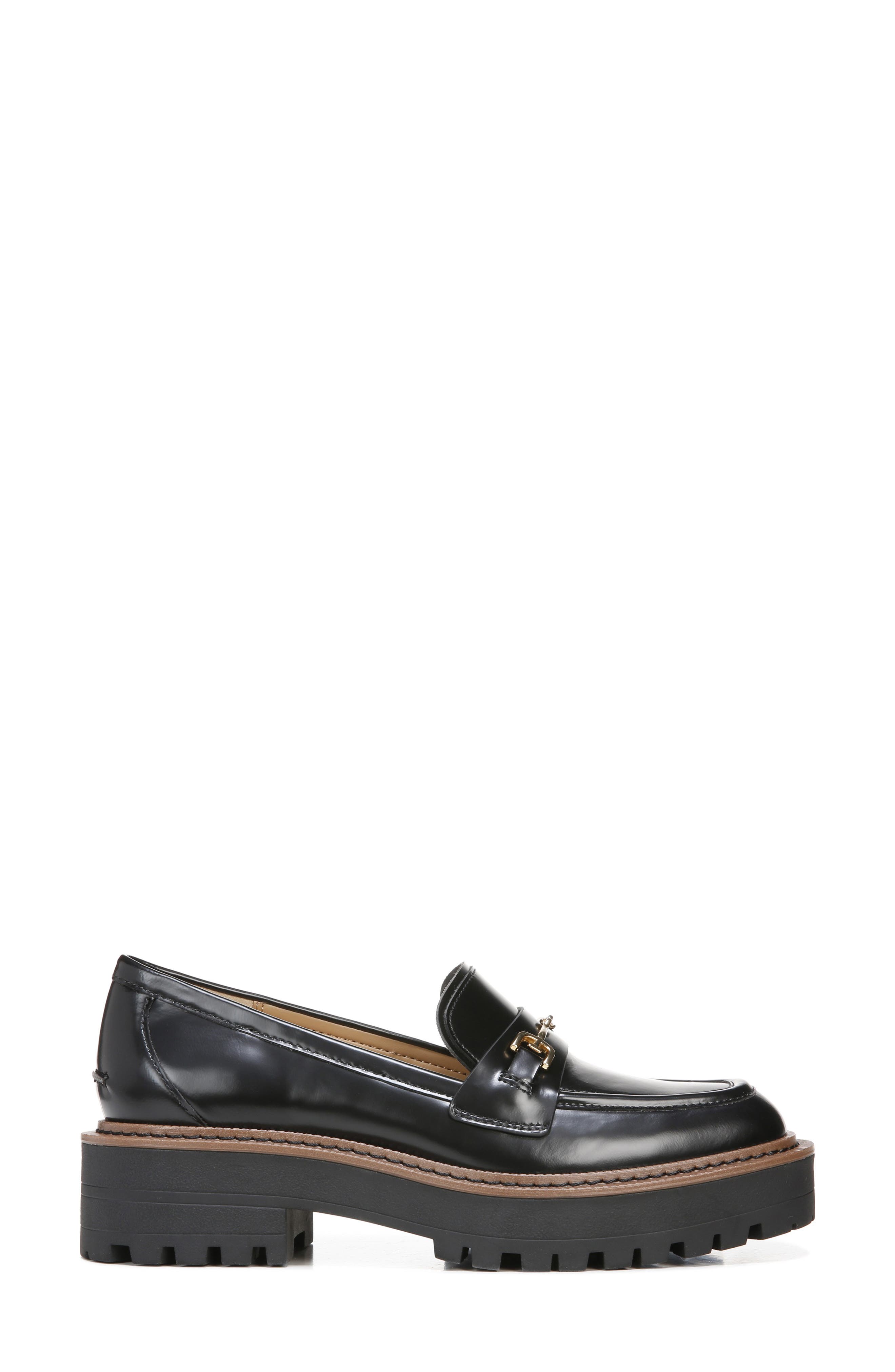 Laurs Platform Lug Sole Loafer, Alternate, color, BLACK