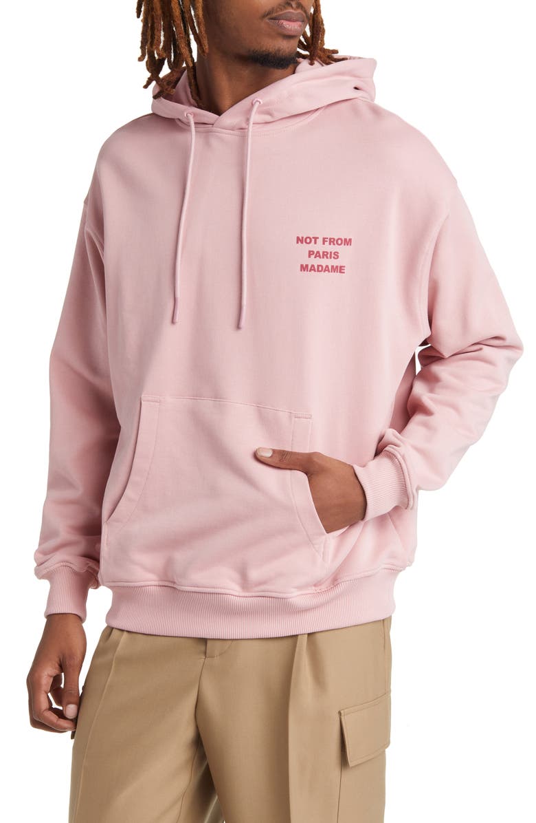 Drôle de Monsieur Le Slogan Logo Embroidered Graphic Hoodie, Main, color,