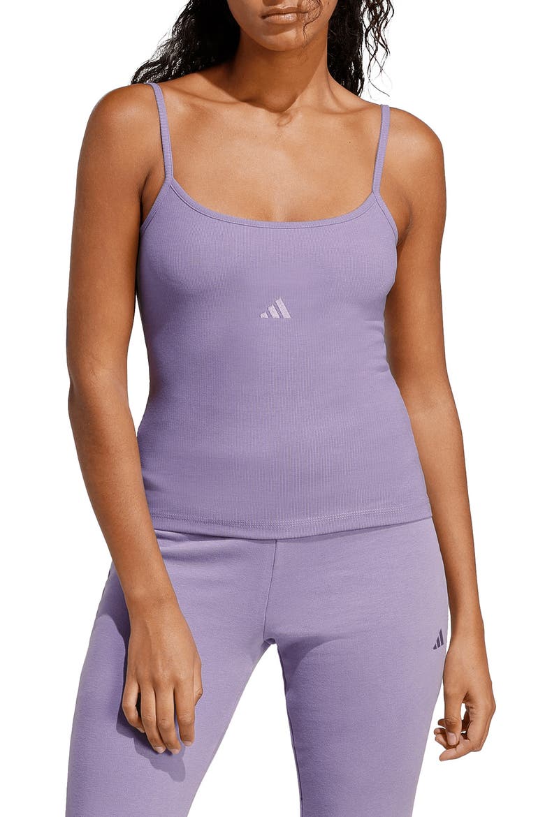 Seasonal Essentials Rib Tank, Main, color, MAGIC LILAC/