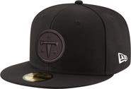 New Era Men's New Era Black Tennessee Titans Black on Black 59FIFTY Fitted Hat