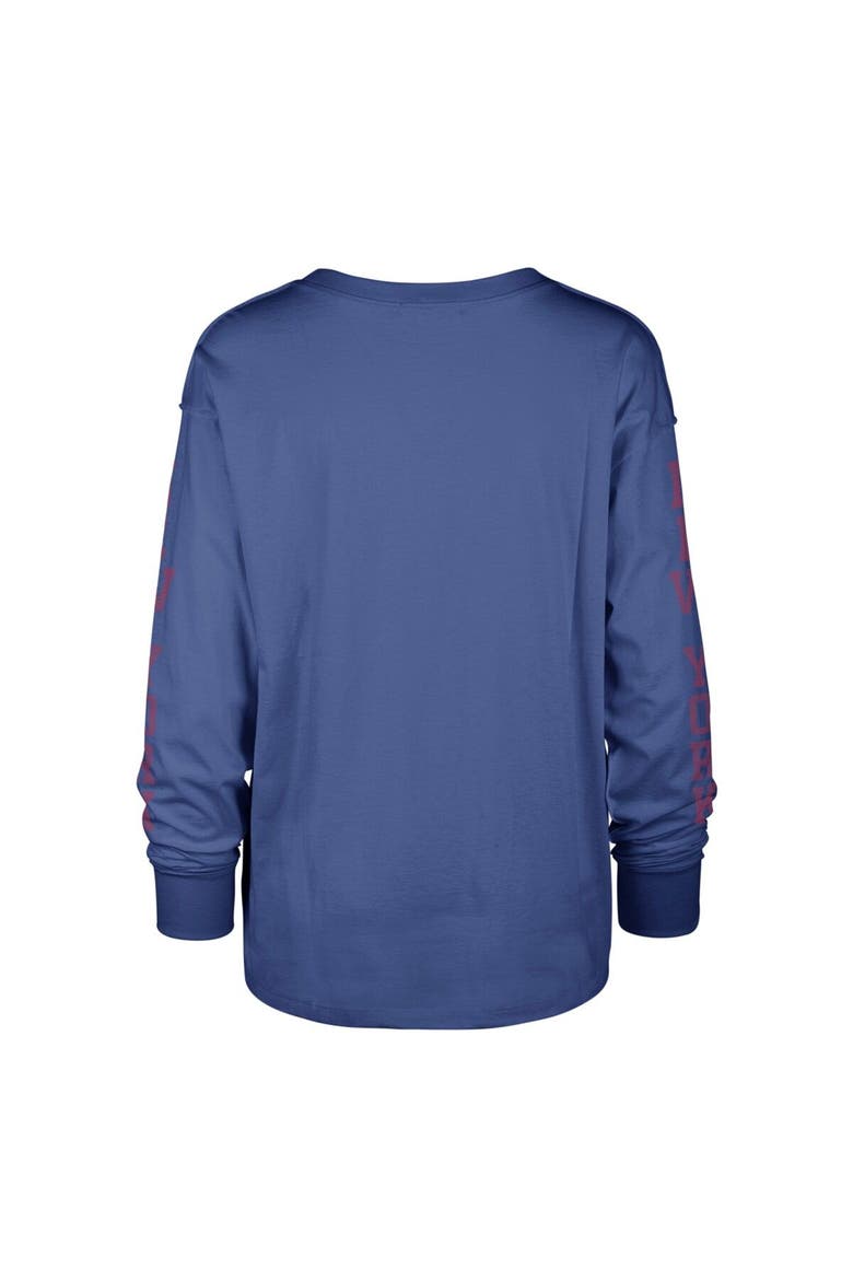 Women's '47 Royal New York Giants Tom Cat Lightweight Long Sleeve T-Shirt, Alternate, color, Royal