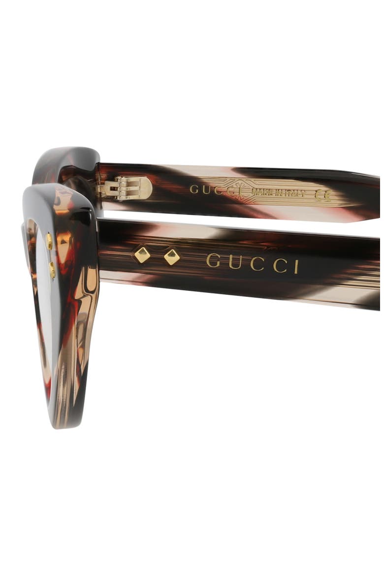 49mm Cat Eye Optical Frames, Alternate, color, HAVANA HAVANA TRANSPARENT