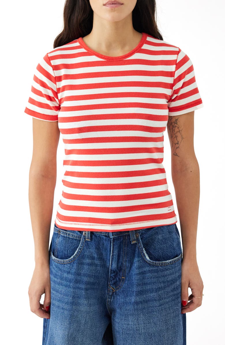 BDG Urban Outfitters Stripe Baby T-Shirt, Main, color, Red